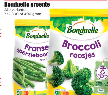 Bonduelle   diepvriesgroente folder aanbieding bij  Dirk - details