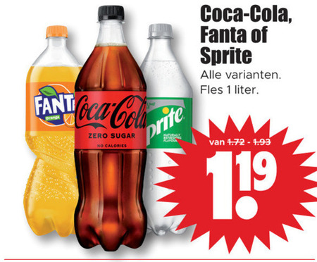 Coca-Cola   cola, frisdrank folder aanbieding bij  Dirk - details