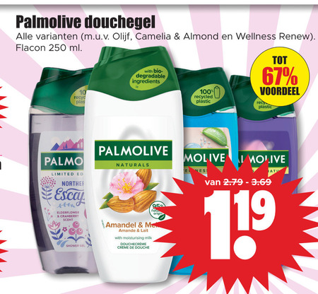 Palmolive   douchegel folder aanbieding bij  Dirk - details