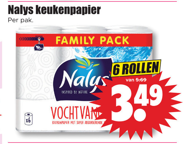 Nalys   keukenpapier folder aanbieding bij  Dirk - details