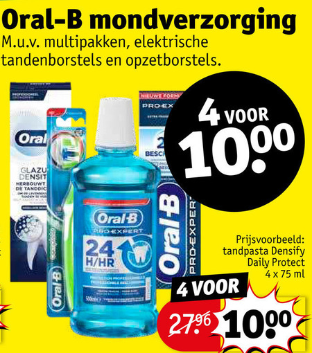 Oral-B   tandpasta, mondwater folder aanbieding bij  Kruidvat - details