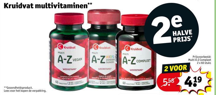 Kruidvat Huismerk   multivitaminen folder aanbieding bij  Kruidvat - details