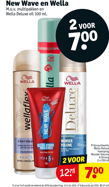 New Wave   hairspray, haargel folder aanbieding bij  Kruidvat - details