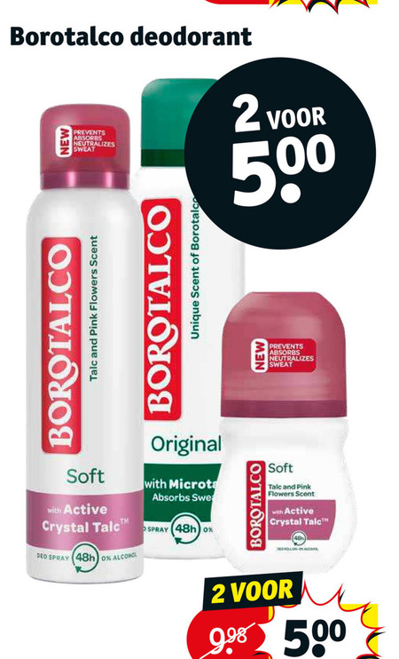 Borotalco   deodorant folder aanbieding bij  Kruidvat - details