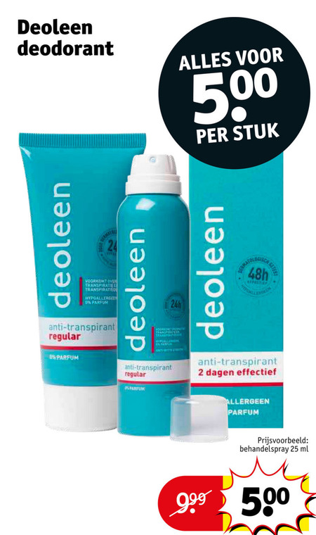 Deoleen   deodorant folder aanbieding bij  Kruidvat - details