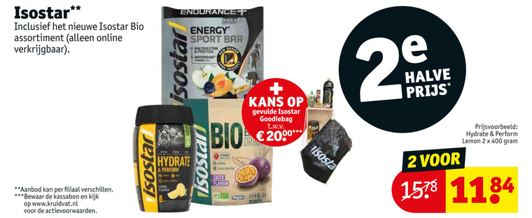 Door overschot logboek Isostar sportvoeding folder aanbieding bij Kruidvat - details