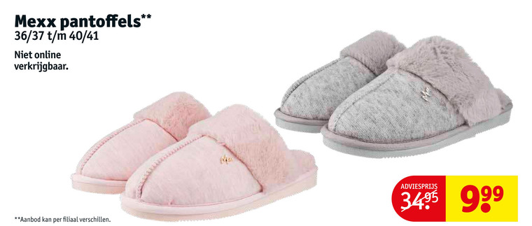 Mexx damespantoffels folder aanbieding bij Kruidvat details