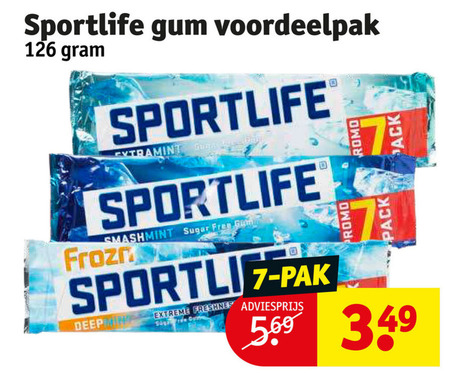 Sportlife   kauwgom folder aanbieding bij  Kruidvat - details