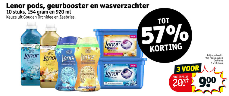 Lenor   wasverzachter, wasmiddel folder aanbieding bij  Kruidvat - details