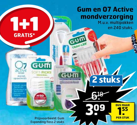 G.U.M.   tandenstokers, interdentale ragers folder aanbieding bij  Trekpleister - details