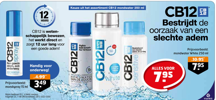 CB12   mondwater folder aanbieding bij  Trekpleister - details