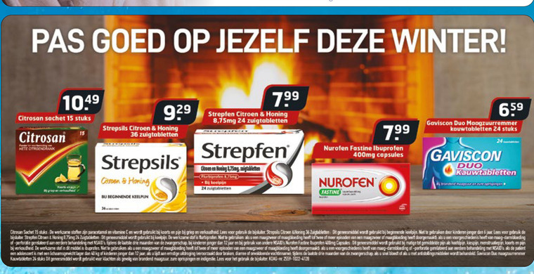 Strepfen   keelpastilles folder aanbieding bij  Trekpleister - details