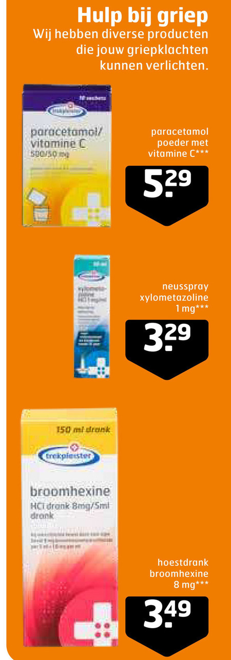 Trekpleister Huismerk   neusspray, paracetamol folder aanbieding bij  Trekpleister - details