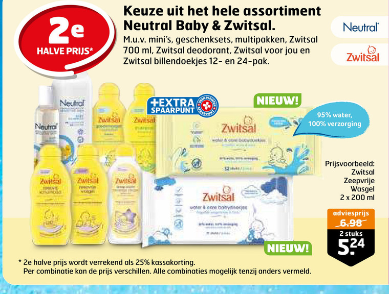 Zwitsal   babyverzorging, huidverzorging folder aanbieding bij  Trekpleister - details