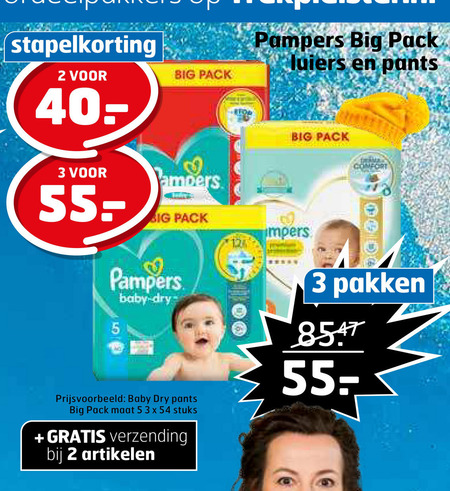 Pampers   luierbroekjes, luiers folder aanbieding bij  Trekpleister - details