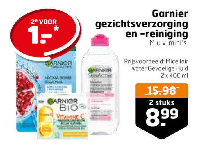 Garnier Skin Active   gezichtsverzorging, gezichtsreiniging folder aanbieding bij  Trekpleister - details