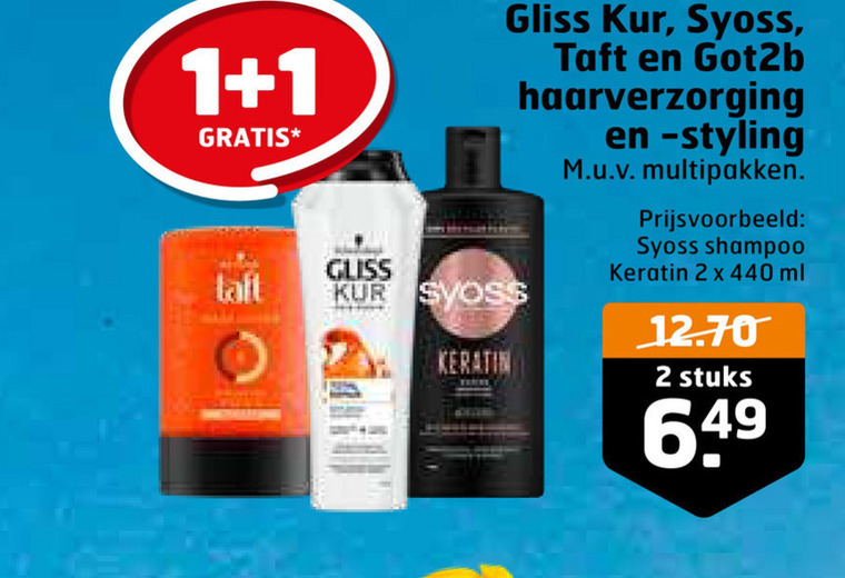 Gliss Kur   conditioner, shampoo folder aanbieding bij  Trekpleister - details