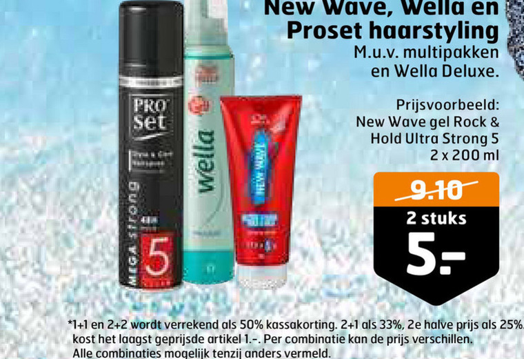 Wella   haargel, hairspray folder aanbieding bij  Trekpleister - details