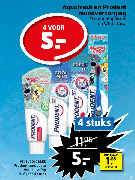 Prodent   tandpasta folder aanbieding bij  Trekpleister - details