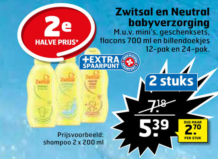 Zwitsal   babyverzorging, babyshampoo folder aanbieding bij  Trekpleister - details