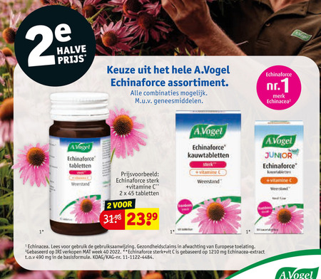 A Vogel   voedingssupplement folder aanbieding bij  Kruidvat - details