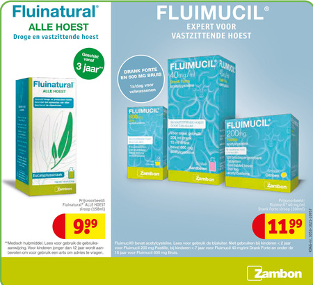 Fluimucil   hoestsiroop folder aanbieding bij  Kruidvat - details