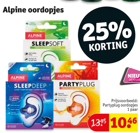 Mooi tekst Anesthesie Alpine oordopje folder aanbieding bij Kruidvat - details