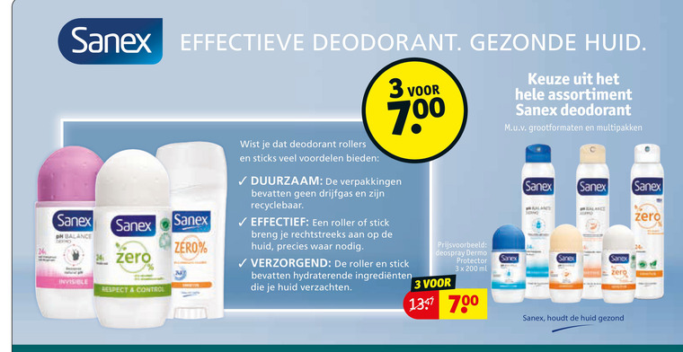 Sanex   deodorant folder aanbieding bij  Kruidvat - details