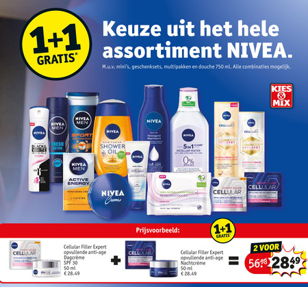 Nivea   deodorant, gezichtsverzorging folder aanbieding bij  Kruidvat - details