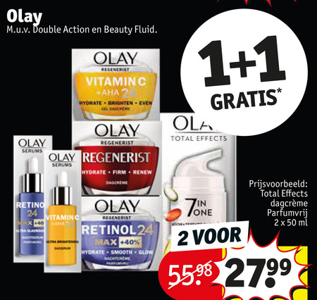 avontuur mosterd Elementair Olaz nachtcreme, dagcreme folder aanbieding bij Kruidvat - details