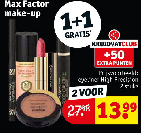 Max Factor   eyeliner, lipstick folder aanbieding bij  Kruidvat - details