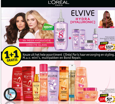 Elvive   shampoo, haarverzorging folder aanbieding bij  Kruidvat - details