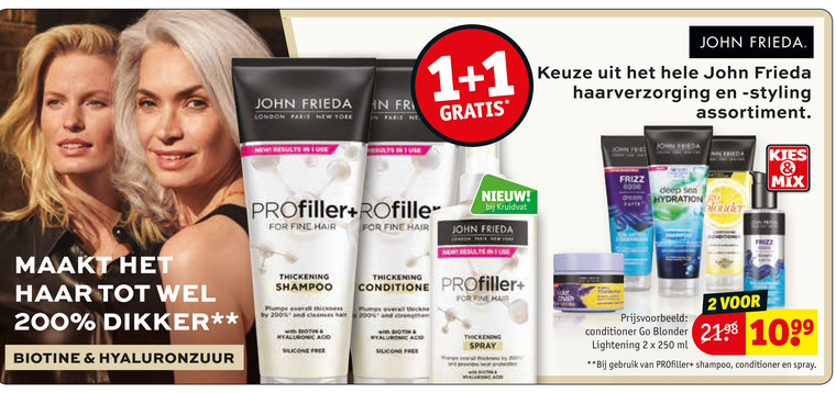 John Frieda   conditioner, shampoo folder aanbieding bij  Kruidvat - details