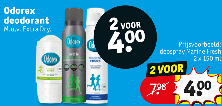 Odorex   deodorant folder aanbieding bij  Kruidvat - details