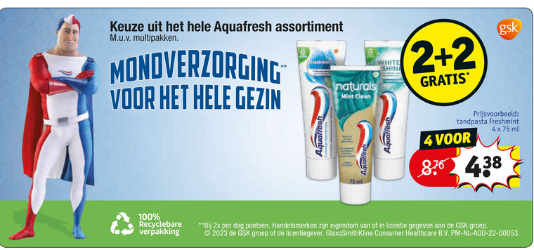 Aquafresh   tandpasta folder aanbieding bij  Kruidvat - details