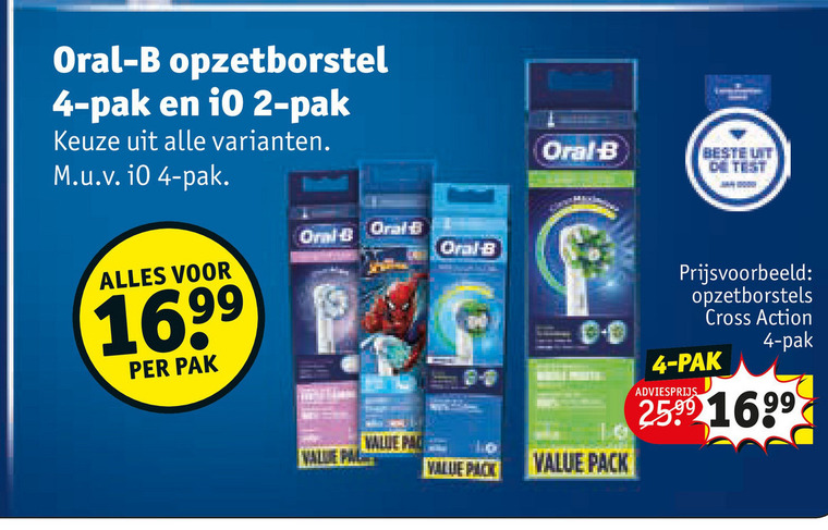 Braun Oral-B   opzetborstel folder aanbieding bij  Kruidvat - details