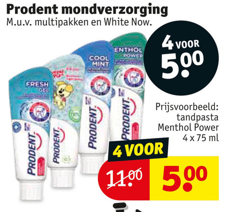 Prodent   tandpasta folder aanbieding bij  Kruidvat - details