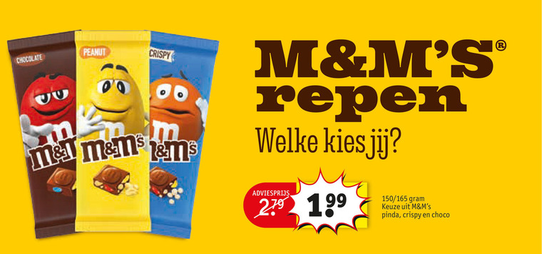 M en Ms   chocolade folder aanbieding bij  Kruidvat - details