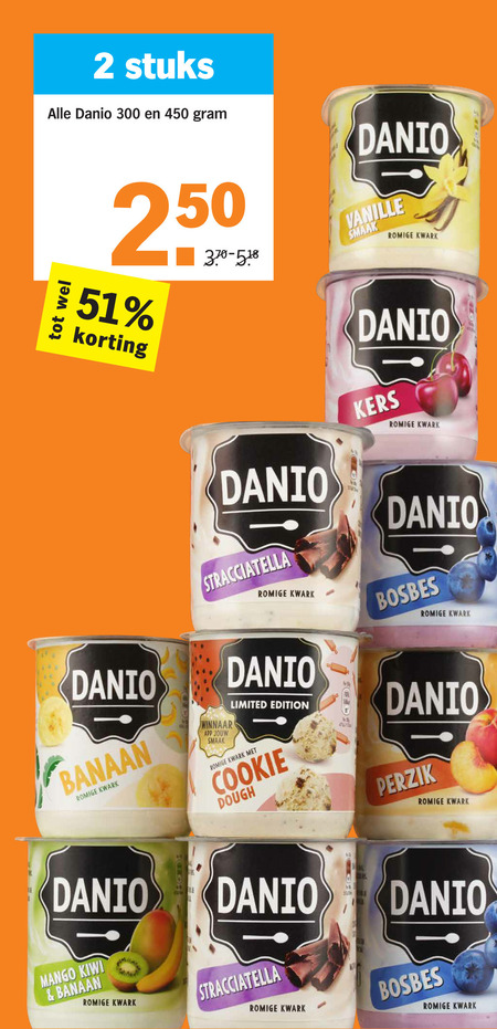 Danone Danio   kwark folder aanbieding bij  Albert&nbsp;Heijn - details