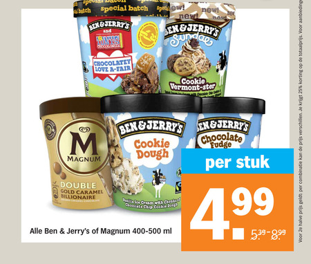 Ben and Jerrys   ijsspecialiteit folder aanbieding bij  Albert Heijn - details