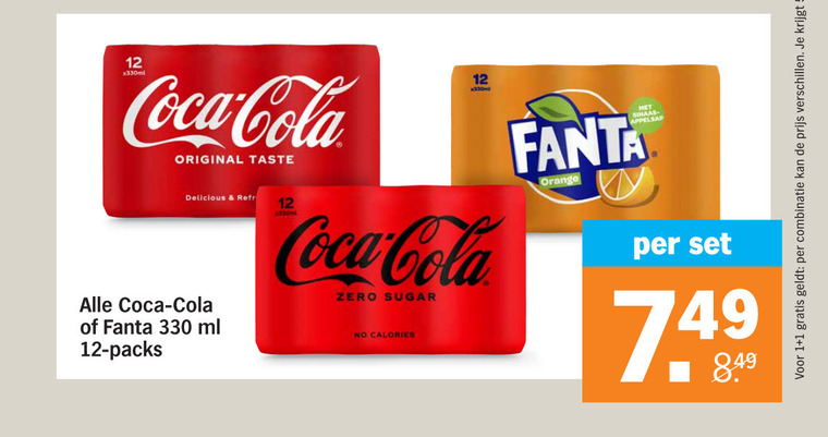 Fanta   frisdrank, cola folder aanbieding bij  Albert Heijn - details