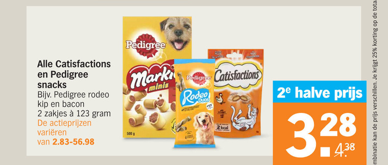 Pedigree   hondensnacks, kattensnacks folder aanbieding bij  Albert Heijn - details