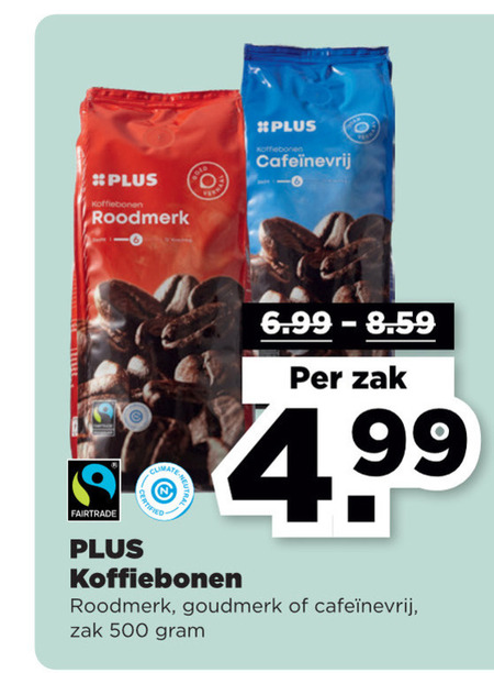 Plus Huismerk   koffiebonen folder aanbieding bij  Plus - details