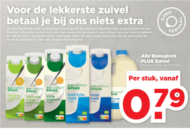 Plus Huismerk   yoghurt, melk folder aanbieding bij  Plus - details