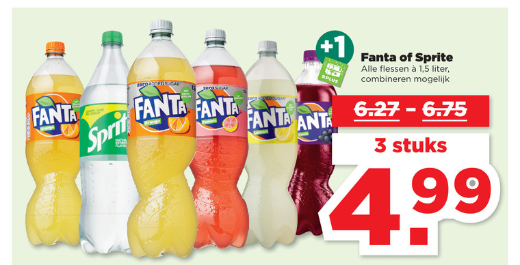 Fanta   frisdrank folder aanbieding bij  Plus - details