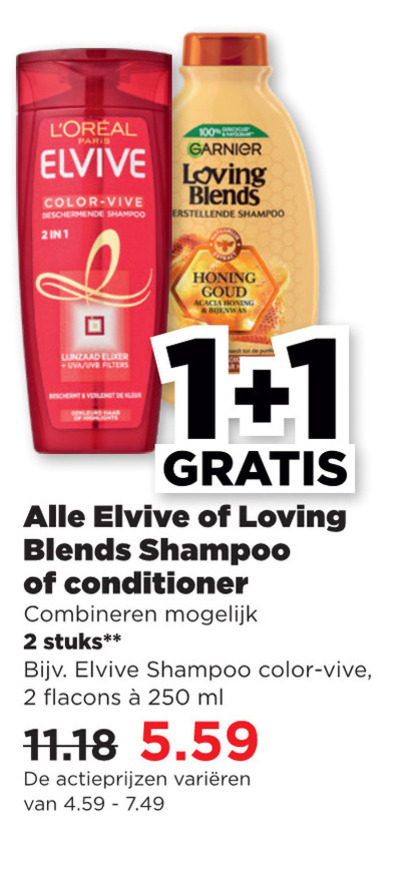 Garnier Loving Blends   conditioner, shampoo folder aanbieding bij  Plus - details