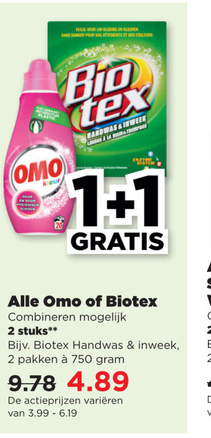 Omo   handwasmiddel, wasmiddel folder aanbieding bij  Plus - details