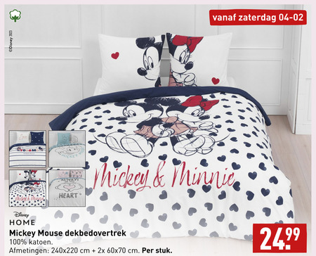 Mickey Mouse   dekbedovertrek folder aanbieding bij  Aldi - details