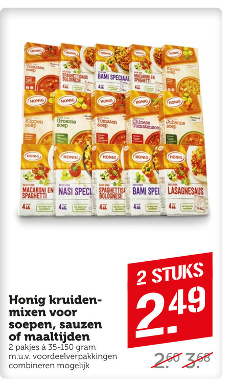 Honig   soep, maaltijdmix folder aanbieding bij  Coop - details