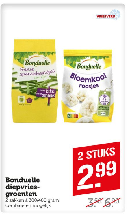 Bonduelle   diepvriesgroente folder aanbieding bij  Coop - details